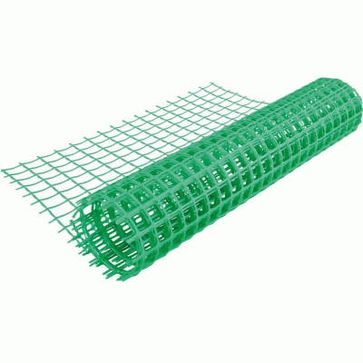 Сетка пластиковая зелёная яч. 15*15 мм (1,5*20 м) (рулон)