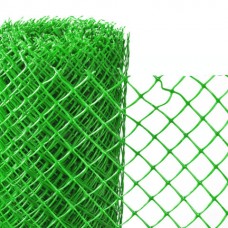 Заборная решётка зелёная пластик яч. 70*58 мм (1,5*10 м) (рулон)